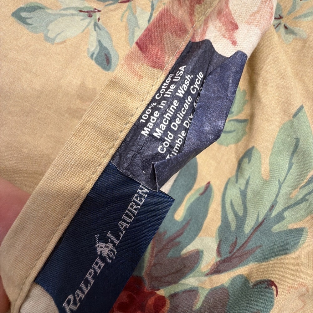 ONE (1) RALPH LAUREN ELSA Grasslands King Pillow Sham - Picture 8 of 10
